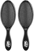 Wet Brush Original Detangler Hair Brush, Classic Black, Ultra-Soft IntelliFlex Bristles, Detangling Bristles Glide Through Tangles (Wet Dry & Damaged Hair), Women & Men (2 Pack) by WetBrush