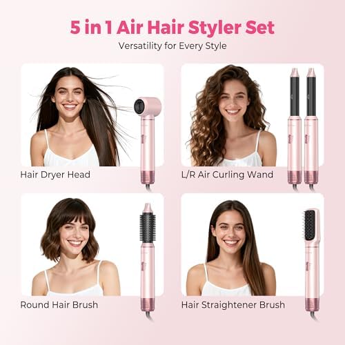 ATOPSKINS 5-in-1 Hair Dryer Brush, Hot Air Styler with Auto-Wrap Curlers - Image 3