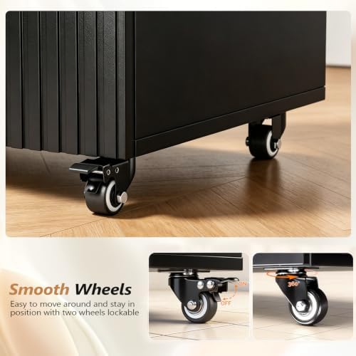 OmySalon Salon Cart with Wheels, 4-Drawers Rolling Hair Styling Station, Salon Trolley with Hot Tool Holders, Mobile Organizer for Barbershop, Beauty Spa, Black - Image 6
