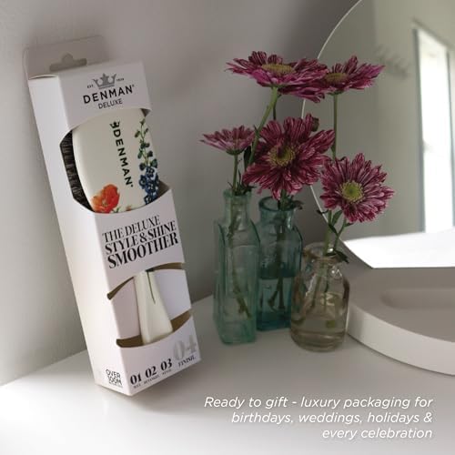 Denman Boar Bristle Hair Brush – Smoothing & Shine Enhancing for Slick Back Styles, Curl Defining & Detangling. Natural Bristles for all Hair Types for Women & Men - Image 5