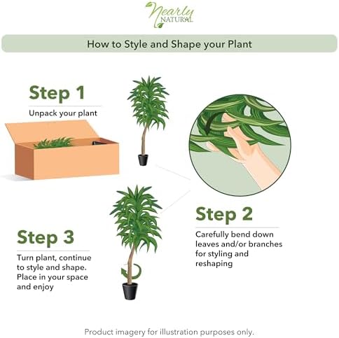 Nearly Natural 48 in Artificial Dracaena Real-Touch Plant with Pot - Image 3