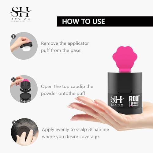 Sevich Hairline Powder 2.0，Instantly Conceals Hair Loss, Root Touch up Powder, Hair Shadow Toppers for Women & Men Thinning Gray Hair, Windproof & Sweatproof, 48H Makeup Lasting, Medium brown - Image 6