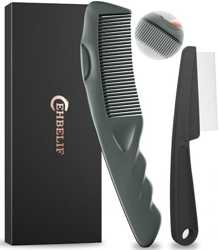 Dandruff Comb Removal 2PC Hollow Fine Tooth Scalp Detox Hair Care Tool by EHBELIF