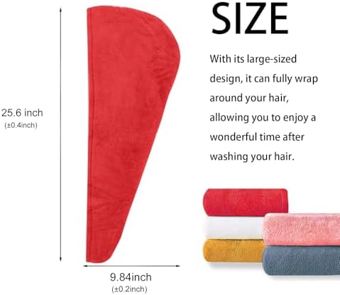 Microfiber Hair Drying Towel Wrap,Hair Turbans Towel for Wet Hair - Image 3