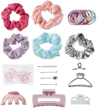 Scunci by Conair 82 piece hair accessory kit - hair accessories for women - claw clips - includes stackable storage by conair