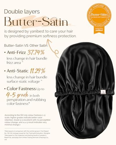 YANIBEST Satin Bonnet for Sleeping Women Men, Adjustable Hair Bonnet - Image 6
