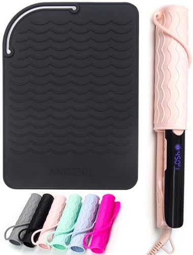 ANGENIL Heat Resistant Mat for Curling Irons, Hair Straighteners, and Flat Irons - Silicone Counter Pad and Travel Case for Hair Styling Tools by ANGENIL