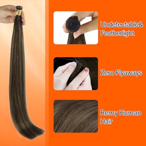 Full Shine Genius Weft Hair Extensions Human Hair 16 Inch 50G - Image 3