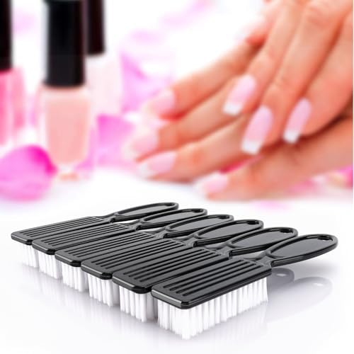 NICEMOVIC 10 Pcs Nail Brush for Cleaning Fingernails, Handle Grip Nail Scrubber Brush, Hand Fingernail Cleaner Brush Manicure Tools Scrub Cleaning Brushes, Use for Toe and Nail Cleaning (Black) - Image 6