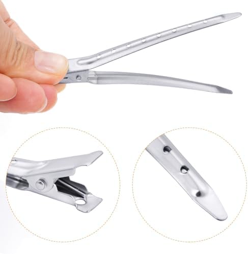 Bantoye 24Packs Duck Bill Clips 3.35Inch Metal Alligator Clip, Matte Silver - Image 3
