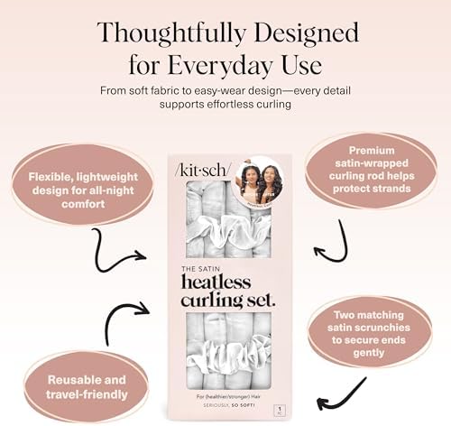 Kitsch Satin Heatless Curls Overnight Set - Ivory - Image 4