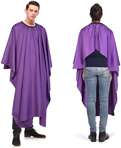 Barber Cape-Professional Salon Hair Cutting Cape,56x63 inches Large Hairdresser Cape for Haircut,Coloring,Makeup,Styling and More,(Purple) - Image 2