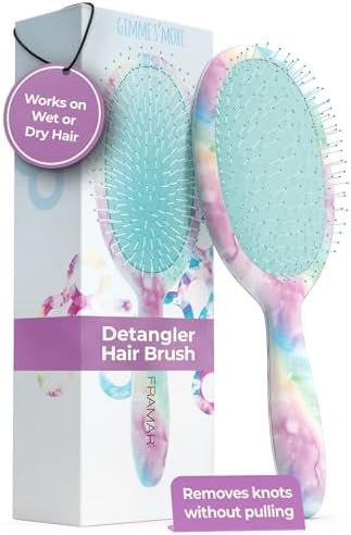 FRAMAR Purple Hair Brush Detangler, Detangling Hairbrush For Women by FRAMAR
