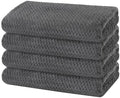 KinHwa Gray Bathroom Hand Towels, Microfiber Face Towels, 11x20 Inch, 4Pack by KinHwa