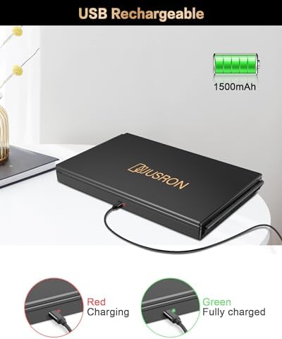 JUSRON 360 Viewing Angle Self Hair Cutting Mirror, Clear Anti-Fog HD Glass, USB Rechargeable, Easy to Use, Height Adjustable, Portable, Good Choice for Gifts - Image 3