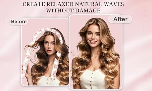 Satin Heatless Hair Curler Set Jumbo Flexi Rods Overnight With 2 Scrunchies - Image 3