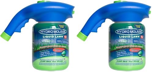 Hydro Mousse Liquid Lawn System – Grass Seed Spray Kit for Spot Repair & Full Lawn Seeding – Easy-to-Use Patch Solution for All Grass Types (Pack of 2) by Hydro+Mousse