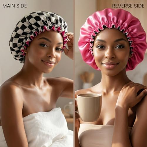 Silk Satin Hair Bonnet for Sleeping Reversible - Image 2