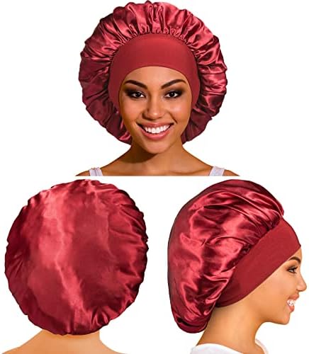3PCS Bonnets for Women,Silk Satin Bonnet Hair Bonnet for Sleeping - Image 2