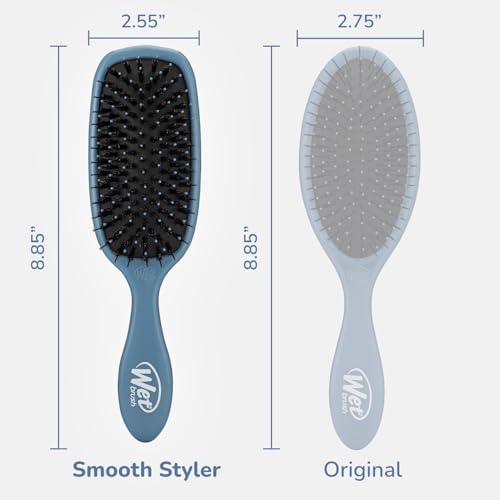 Wet Brush Shine Enhancer Hair Brush, Elemental Blue, Ultra-Soft IntelliFlex Bristles, Natural Boar Bristles for All Hair Types, For Women and Men, Wet and Dry, All Ages - Image 5
