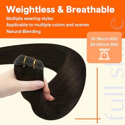 Full Shine Sew In Extensions Human Hair for Thin Hair 20 Inch 80g - Image 4