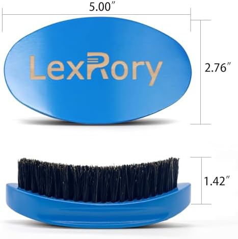 Wave Brush 360 Degree Curved for Men - Medium Hard Hair Brushes - Image 2
