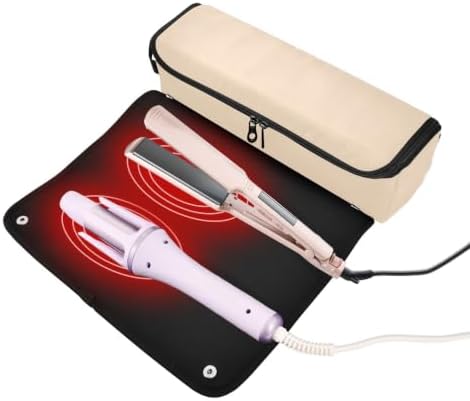 Yuiboo Hot Hair Tool Storage Bag with Heat Resistant Mat - Image 2
