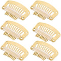 9-Tooth Plastic Wig Clips, Beige Hair Extension Clips, 6 Pack by HyunDu