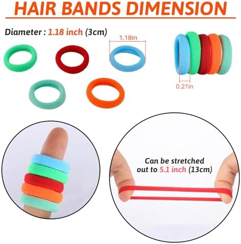 Baby Hair Ties, Elastic Hair Bands for Girls Kids, Toddler Ponytail Holders - Image 3