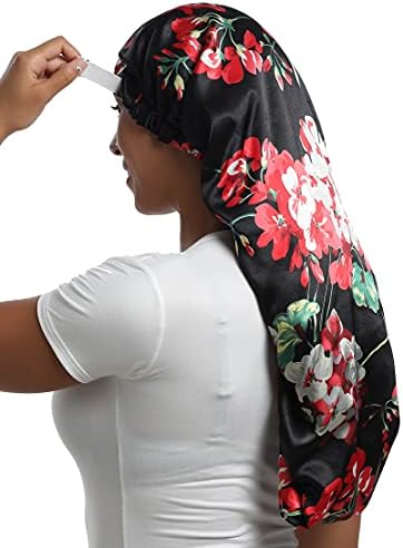 Satin Bonnet Silk Sleep Cap,Hair Bonnet for Braids Curly Hair by SAYMRE