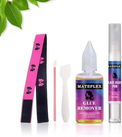 Lace Glue Pen and Remover Set for Travel，Portable Wig Adhesive Pen(5 ml) Quick Acting Glue Remover (Yellow,30 ml) by MATEPLEX