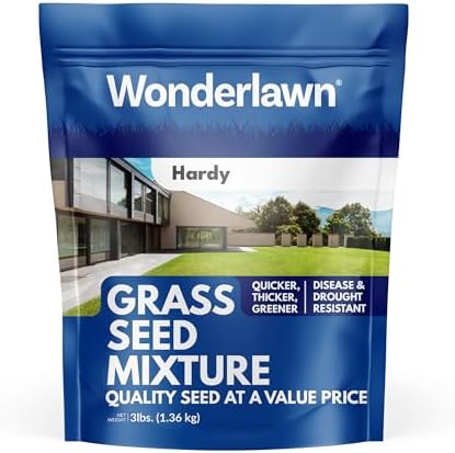 Barenbrug Wonderlawn Hardy Lawn Grass Seed for Lawns, Fast-Acting Durable Grass Seed Mix for All Weather Conditions, 3-lb. Bag by Barenbrug