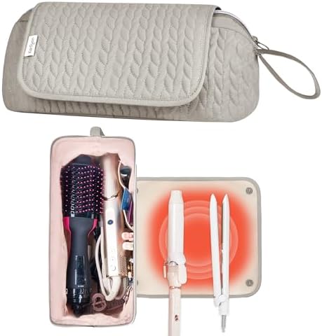 KarSyon Hair Tools Travel Bag with Hot Tool Mat 2 in 1 Organizer Bags by KarSyon
