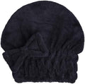 HOPESHINE Microfiber Hair Towel Cap for Women Wet Short or Long Curly Hair Super Absorbent Turbans Anti Frizz Great Gift for Women and Girls (Black, 1) by HOPESHINE