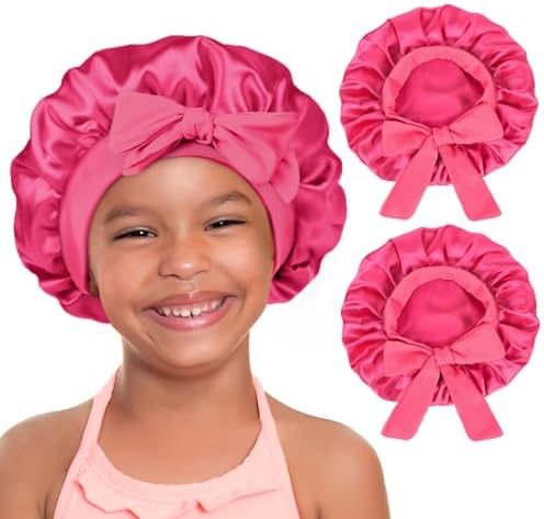 YANIBEST 2 PCS Soft Satin Bonnet, Overnight Protection, Kids Toddler Baby by yanibest
