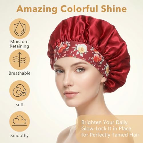 16 Pcs Satin Bonnet for Sleeping, Sleep Bonnets for Women Curly Hair - Image 7