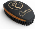 360 Wave Brush, Curved SOFT 100% Boar Bristle, BLACK & GOLD, Waterproof by CrownQualityProducts