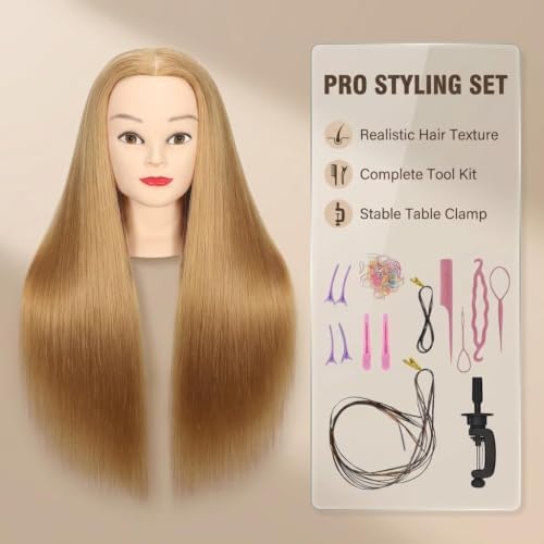 Mannequin Head 80％ Real Human HairTraining Head - Image 2