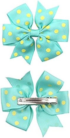 40Pcs 3" Hair Bows for Girls Toddler Pinwheel Polka Dot Bow Alligator Clips - Image 4