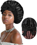 AWAYTR Double Layer Satin Bonnet for Women, Reversible Sleep Hair Wrap by AWAYTR