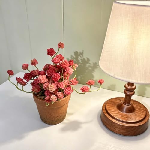 Artificial Red Trailing Rosette Succulent Potted Plant, Small Plants 2 Pack - Image 6