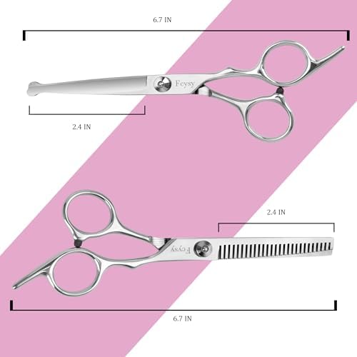 Hair Cutting Scissors Thinning Shears Set for Kids, Fcysy 6 in Children Safety Round Tip Haircut Shears Kit, Stainless Steel Hair Cutting Tools for Toddlers, Boys & Girls Home Use Grooming - Image 4