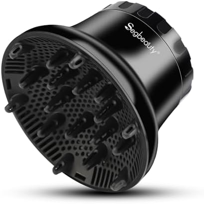 Segbeauty Universal Curly Hair Diffuser, Adaptable Hair Diffuser Attachment for Hair Salon Quality Hairstyling Tool Hair-protective Frizz-free Fast-drying for Dryers with 1.65" - 3.15" Nozzle by Segbeauty