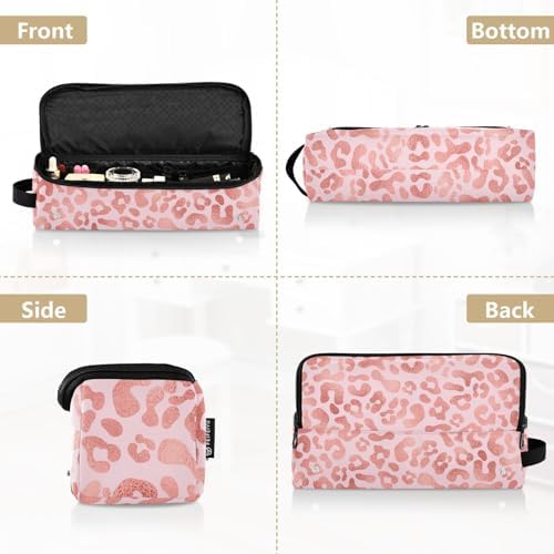 Hair Tools Travel Bag with Heat Resistant Mat Detachable 2-in-1 Curling Iron Travel Case Hot Tools Organizer for Straightener Flat Iron Pink Leopard Animal - Image 5