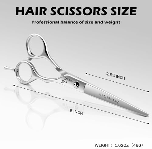 Hair Cutting Scissors Kit Professional, 6” Japanese 440C Shears - Image 4