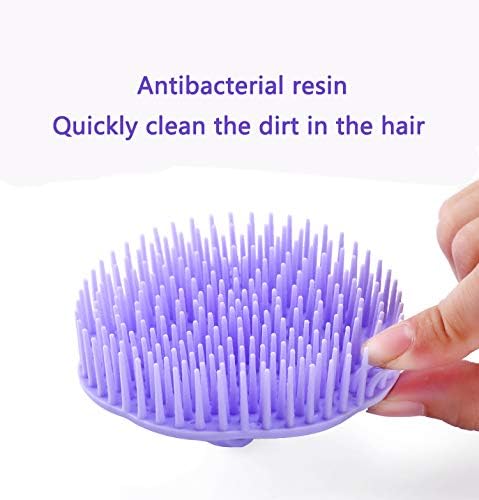 Hair Scalp Brush Dandruff Cleaning Shower Shampoo Scalp Head Massager 4 Pk - Image 6