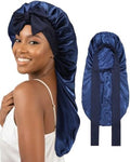 AWAYTR Long Satin Bonnet for Braids - Double Layer Hair Bonnet for Sleeping by AWAYTR