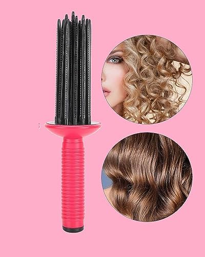 Hair Fluffy Styling Curler Curls Comb,Hair Curler Curling Make Up Brush Roller Tool Portable Comb Anti‑Slip Professional Round Hair Brush for Home Personal Use Travel - Image 3