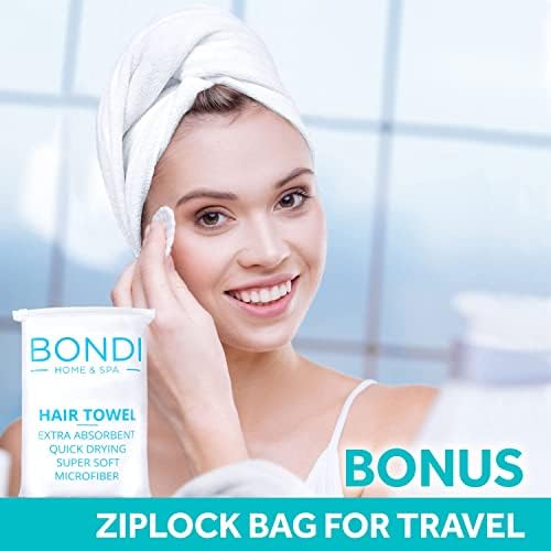 Bondi SPA Microfiber Hair Towel – Dries Hair 50% Faster – Anti-Frizz Towel for All Hair Types – Super Absorbent & Soft - XL (Rectangle) - 42 x 22 inches - Image 5