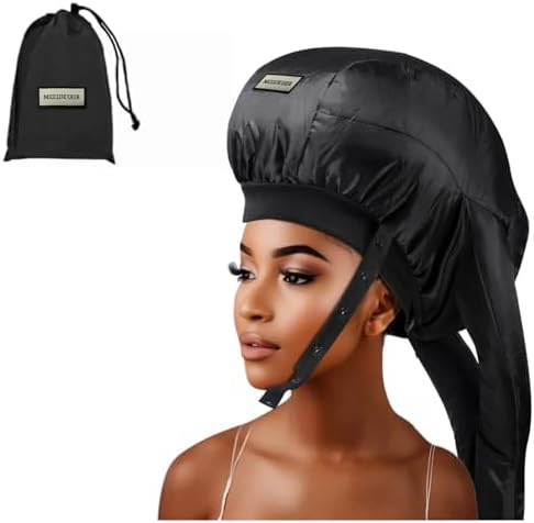 Bonnet Hair Dryer for Curly Hair,Upgraded Double Tubes Even Heat Distribution,Hairstyling Dryer Cap for Women,Diffuser Cap for Curls Hair Portable, Deep Conditioning for All Hairstyles at Home(size M) by MEELUKYAYA